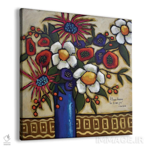 تابلو شکوفههای شادی اثر دیویدای هینْدز - نمای پرسپکتیو محصول