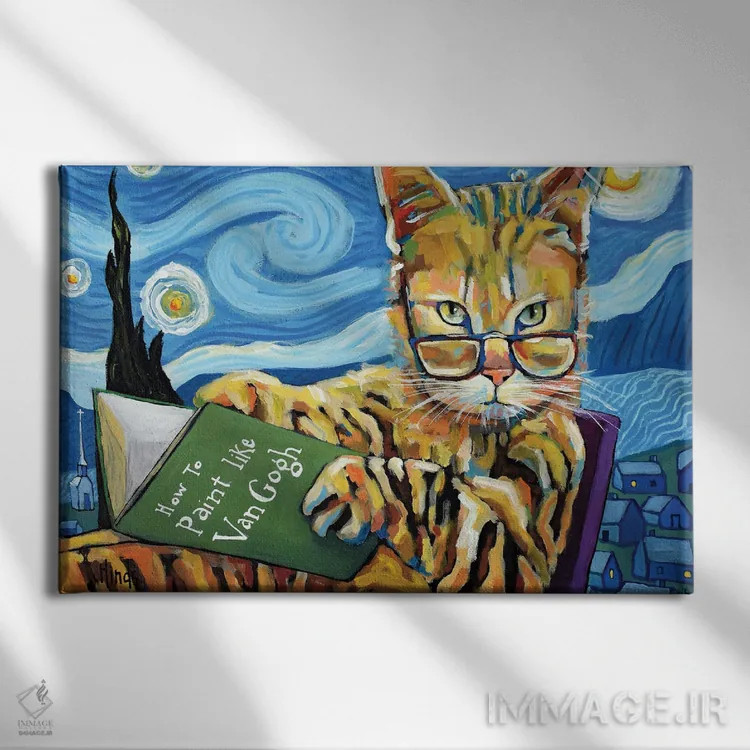 تابلو بله من قرار است نقاشی کنم اثر دیویدای هینْدز - نمای روبهرو روی دیوار