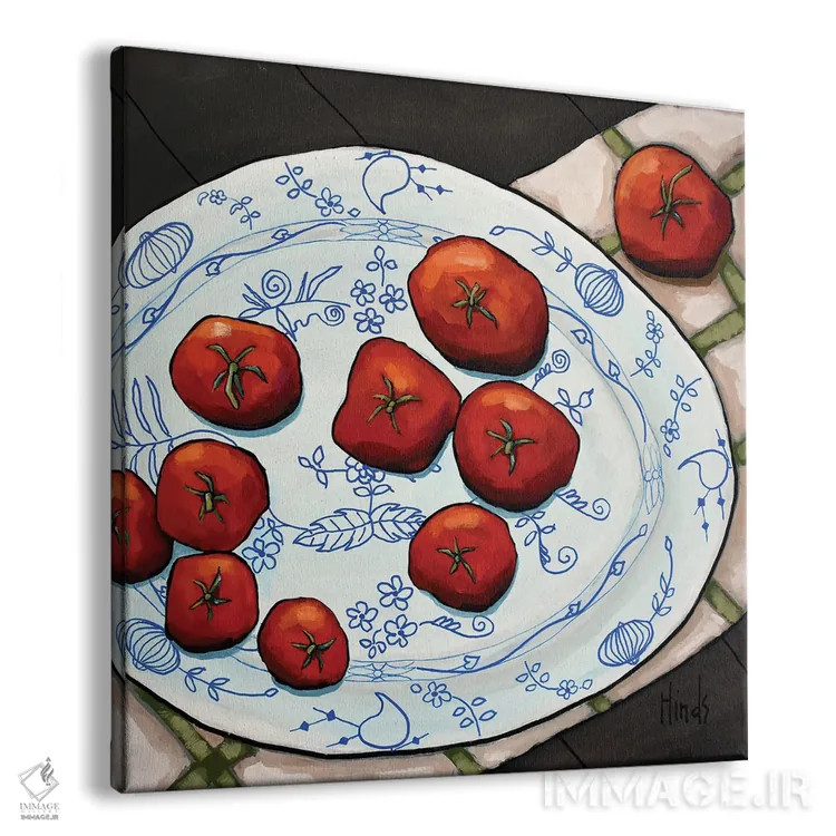 تابلو گوجهفرنگی روی سینی اثر دیویدای هینْدز - نمای پرسپکتیو محصول