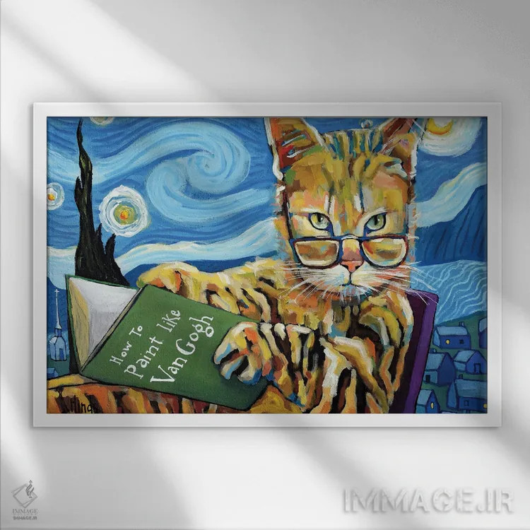 تابلو بله من قرار است نقاشی کنم اثر دیویدای هینْدز - نمای قابدار سفید