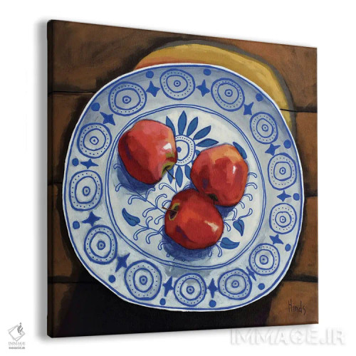 تابلو سیبها در کاسه اثر دیویدای هینْدز - نمای پرسپکتیو محصول