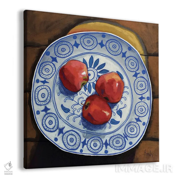 تابلو سیبها در کاسه اثر دیویدای هینْدز - نمای پرسپکتیو محصول
