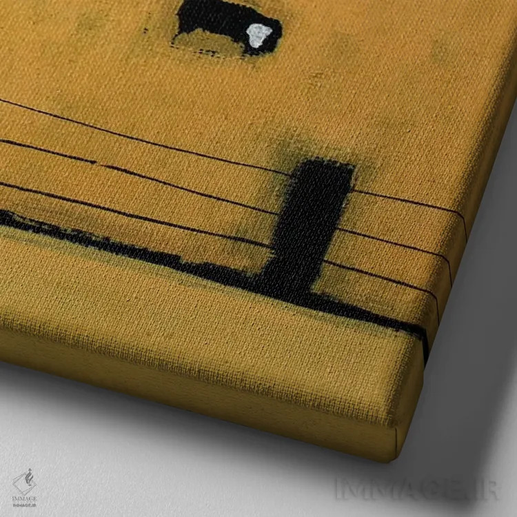 تابلو در مرتع طلایی اثر دیویدای هینْدز - نمای نزدیک بافت بوم