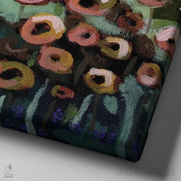 تابلو خانه شیرین خانه اثر دیویدای هینْدز - نمای نزدیک بافت بوم