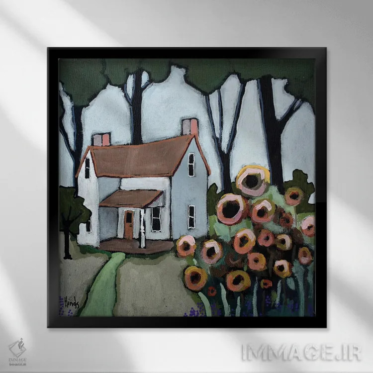 تابلو خانه شیرین خانه اثر دیویدای هینْدز - نمای قابدار مشکی