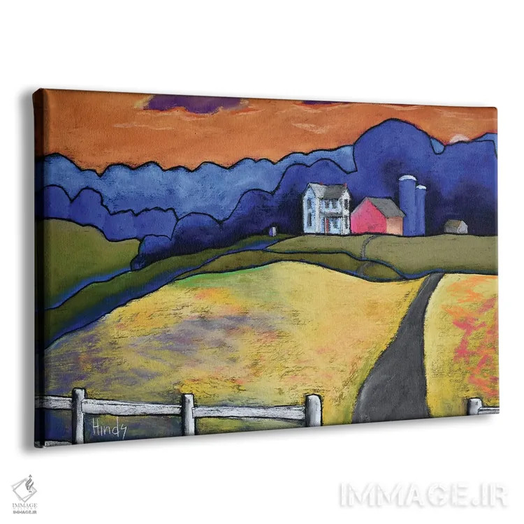 تابلو خانه روستایی اثر دیویدای هینْدز - نمای پرسپکتیو محصول