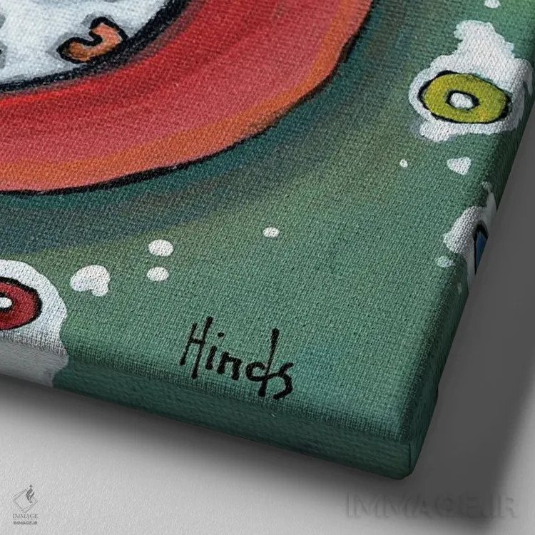 تابلو شیر ریخته اثر دیویدای هینْدز - نمای نزدیک بافت بوم