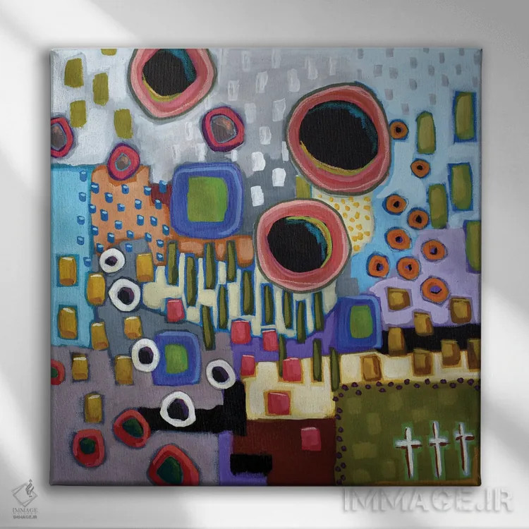 تابلو و زندگی ادامه دارد اثر دیویدای هینْدز - نمای روبهرو روی دیوار