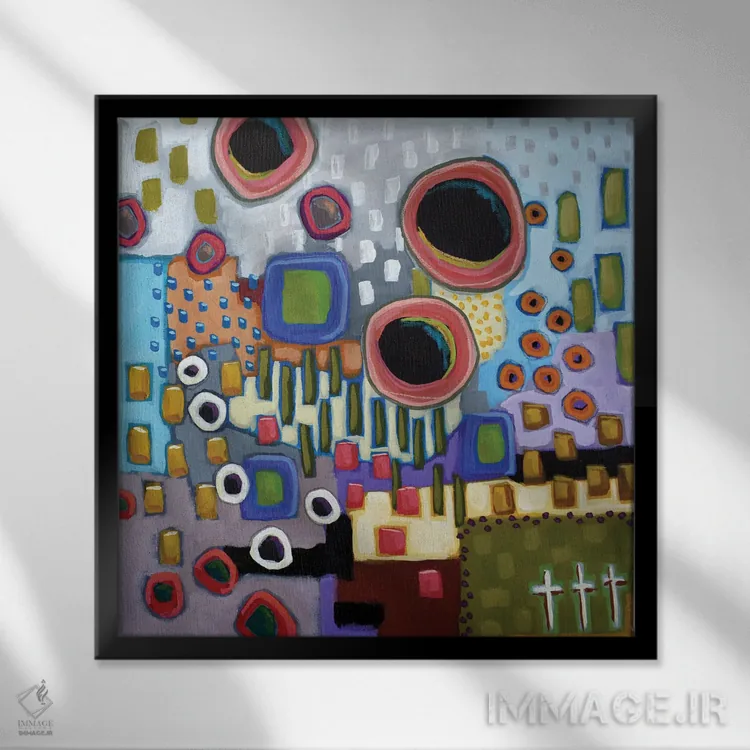 تابلو و زندگی ادامه دارد اثر دیویدای هینْدز - نمای قابدار مشکی