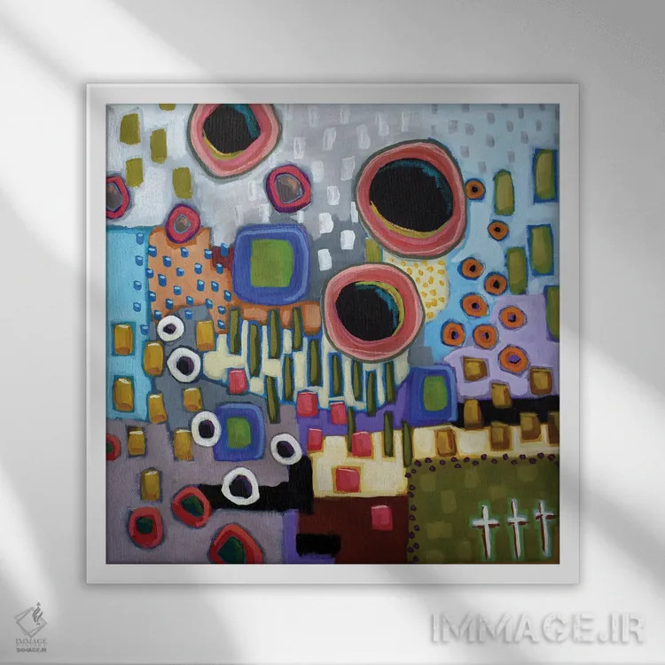 تابلو و زندگی ادامه دارد اثر دیویدای هینْدز - نمای قابدار سفید