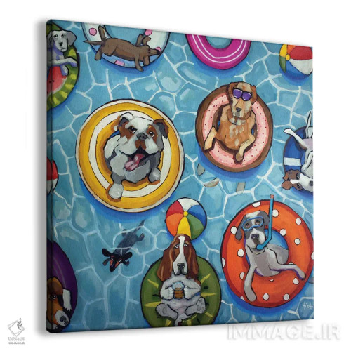 تابلو این یک مهمانی استخر است اثر دیویدای هینْدز - نمای پرسپکتیو محصول