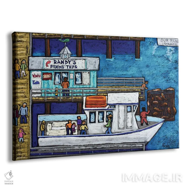 تابلو سفرهای ماهیگیری رندی، اسکله ماهیگیری قدیمی اثر دیویدای هینْدز - نمای پرسپکتیو محصول
