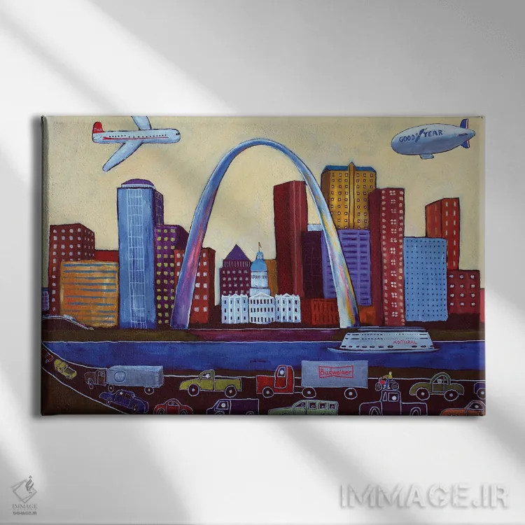 تابلو لو (اشاره به لوئیزیانا یا نام مکانی) اثر دیویدای هینْدز - نمای روبهرو روی دیوار