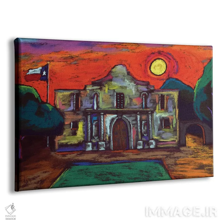 تابلو یادآوری آلامو (دژ تاریخی آمریکا) اثر دیویدای هینْدز - نمای پرسپکتیو محصول