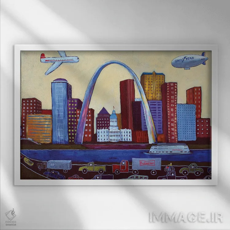 تابلو لو (اشاره به لوئیزیانا یا نام مکانی) اثر دیویدای هینْدز - نمای قابدار سفید