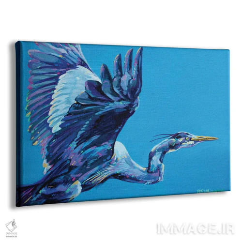 تابلو حواصیل آبی اثر دریک هیگینز - نمای پرسپکتیو محصول