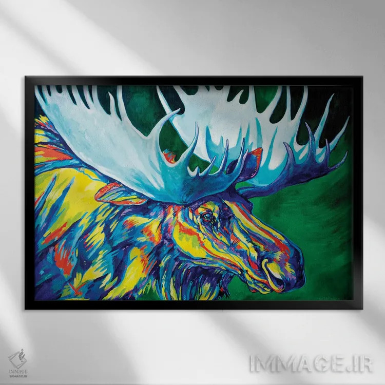 تابلو تاج خار اثر دریک هیگینز - نمای قابدار مشکی