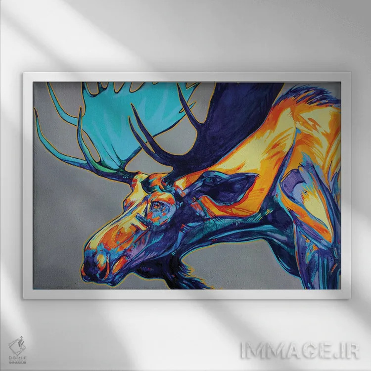 تابلو چه کسی باد را دیده است؟ اثر دریک هیگینز - نمای قابدار سفید