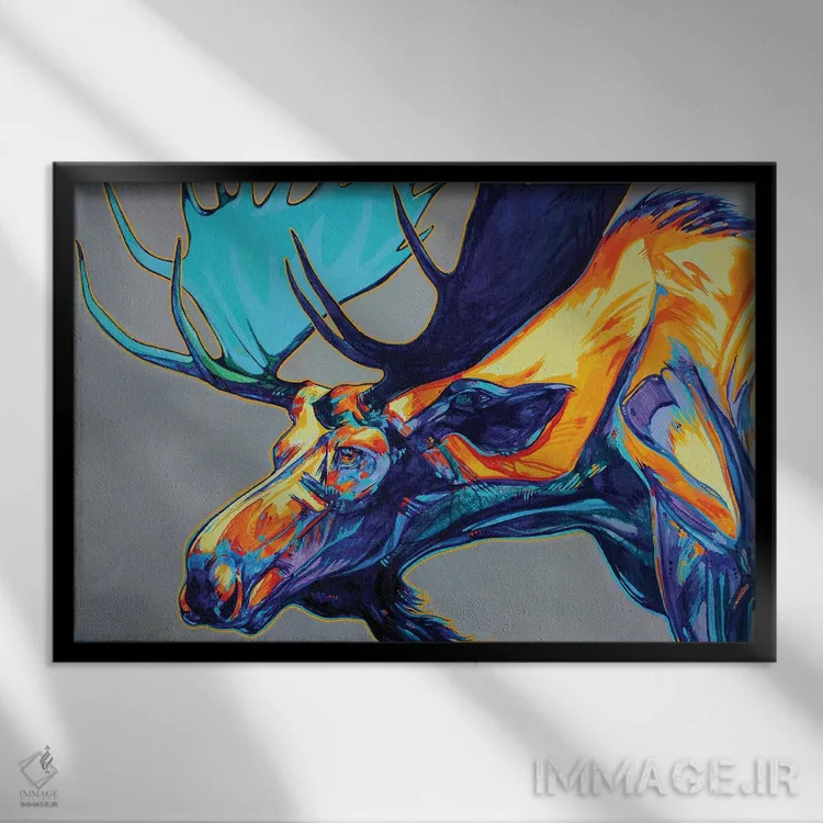 تابلو چه کسی باد را دیده است؟ اثر دریک هیگینز - نمای قابدار مشکی