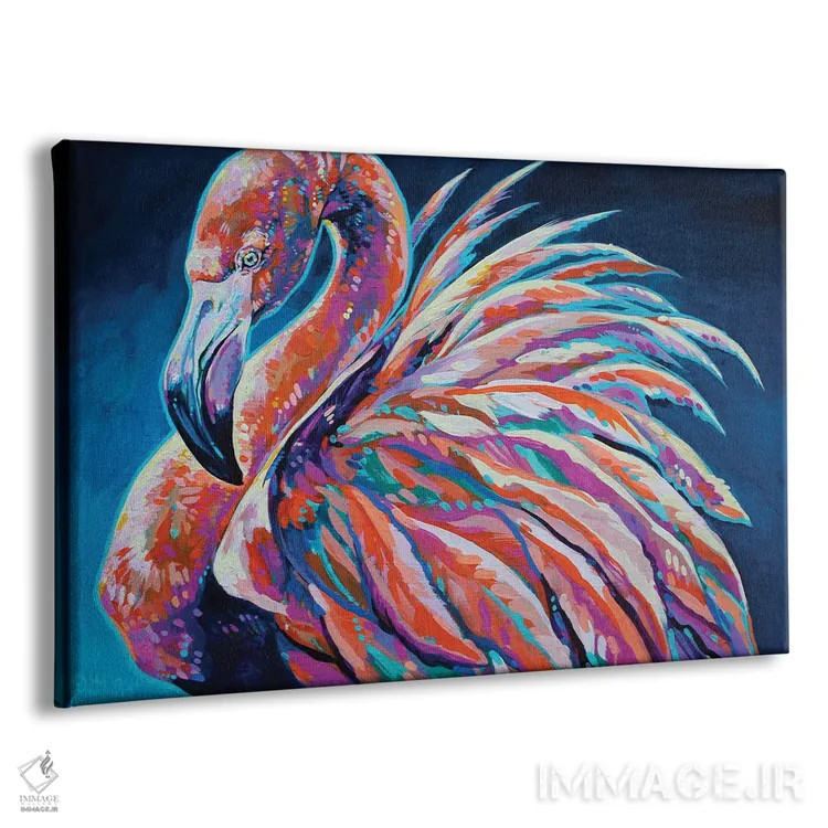 تابلو برکه فلامینگو اثر دریک هیگینز - نمای پرسپکتیو محصول