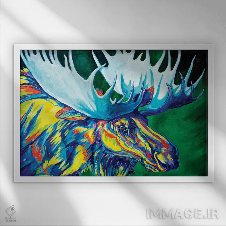 تابلو تاج خار اثر دریک هیگینز - نمای قابدار سفید