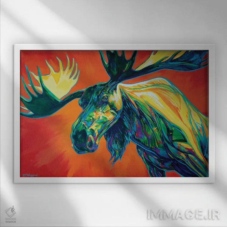 تابلو باشکوه/مجلل اثر دریک هیگینز - نمای قابدار سفید