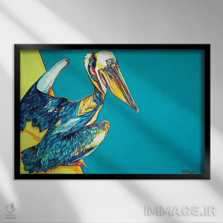 تابلو پلیکان چارلستون اثر دریک هیگینز - نمای قابدار مشکی