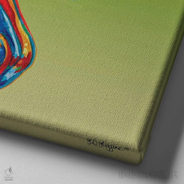 تابلو اوج/سقف آسمان اثر دریک هیگینز - نمای نزدیک بافت بوم