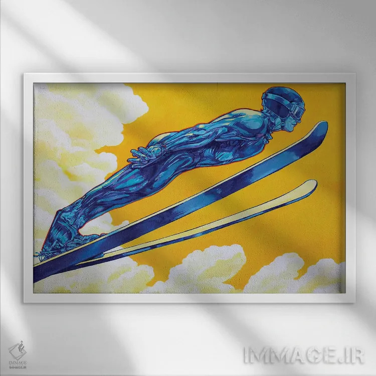 تابلو اسکیپرنده اثر دریک هیگینز - نمای قابدار سفید