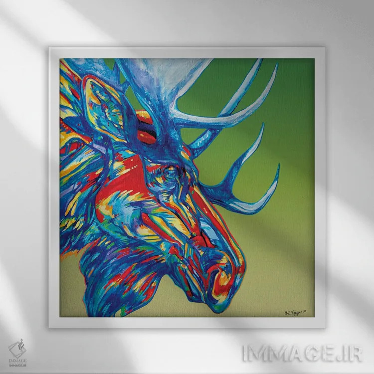 تابلو اوج/سقف آسمان اثر دریک هیگینز - نمای قابدار سفید