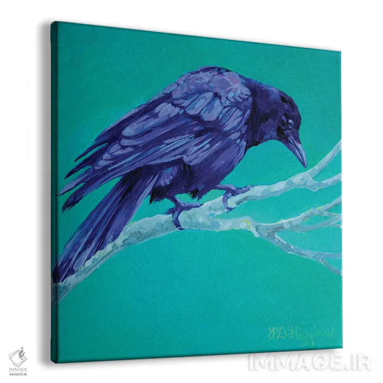 تابلو کلاغ توس اثر دریک هیگینز - نمای پرسپکتیو محصول