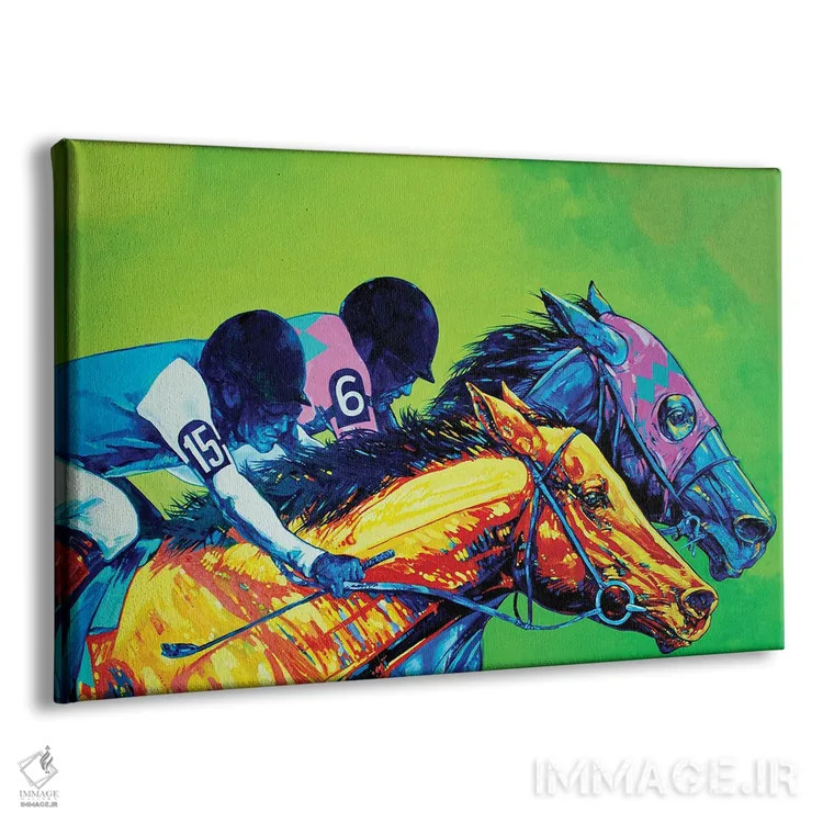 تابلو مسابقه اسبدوانی اثر دریک هیگینز - نمای پرسپکتیو محصول