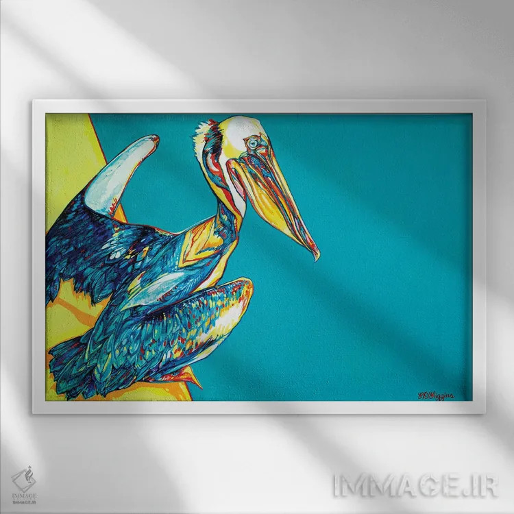 تابلو پلیکان چارلستون اثر دریک هیگینز - نمای قابدار سفید