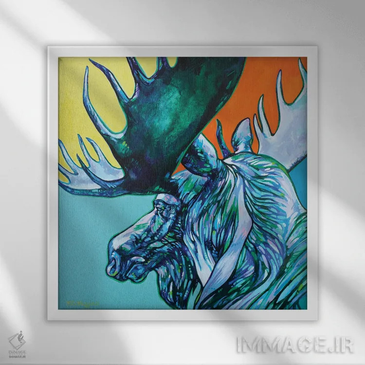 تابلو چشمان دوردست اثر دریک هیگینز - نمای قابدار سفید