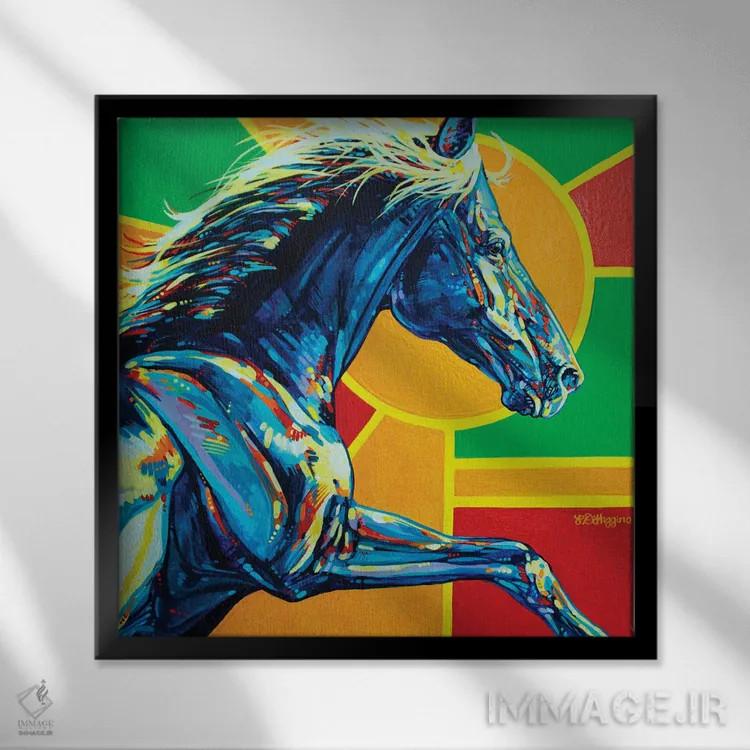 تابلو سگ خورشید (پدیده جوی) اثر دریک هیگینز - نمای قابدار مشکی