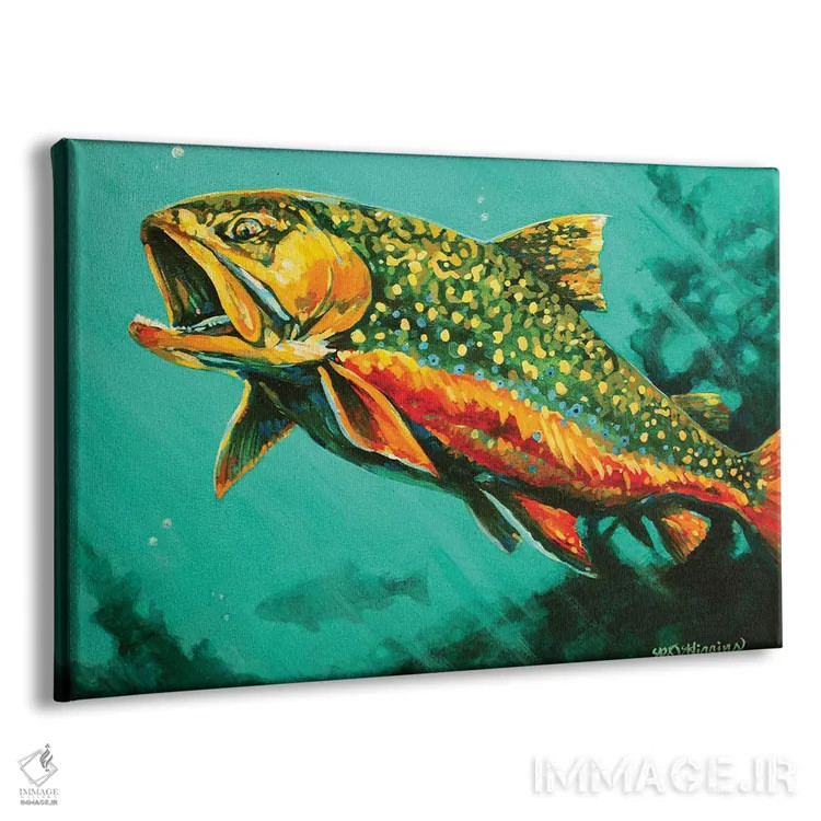 تابلو قزلآلای آب شفاف اثر دریک هیگینز - نمای پرسپکتیو محصول