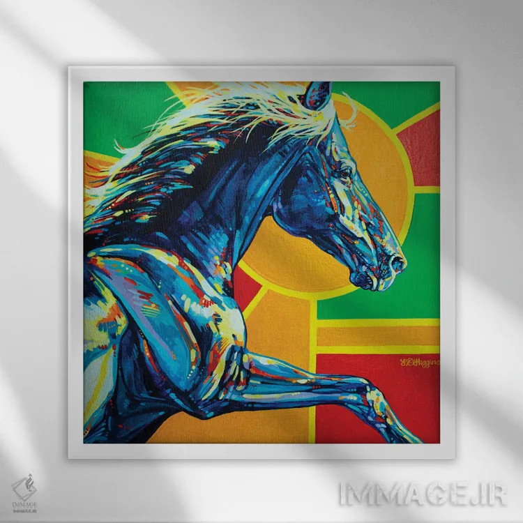 تابلو سگ خورشید (پدیده جوی) اثر دریک هیگینز - نمای قابدار سفید