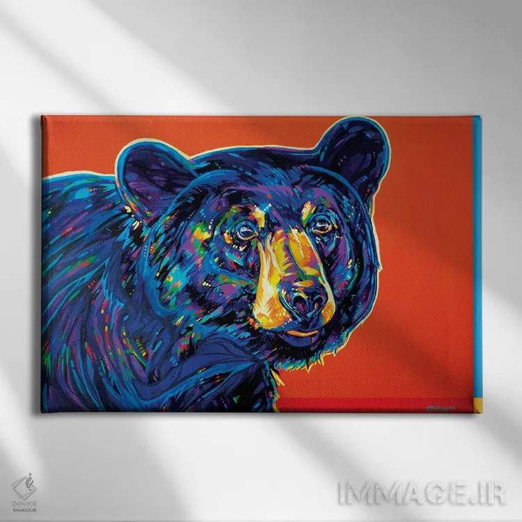 تابلو خرس بلککومب اثر دریک هیگینز - نمای روبهرو روی دیوار