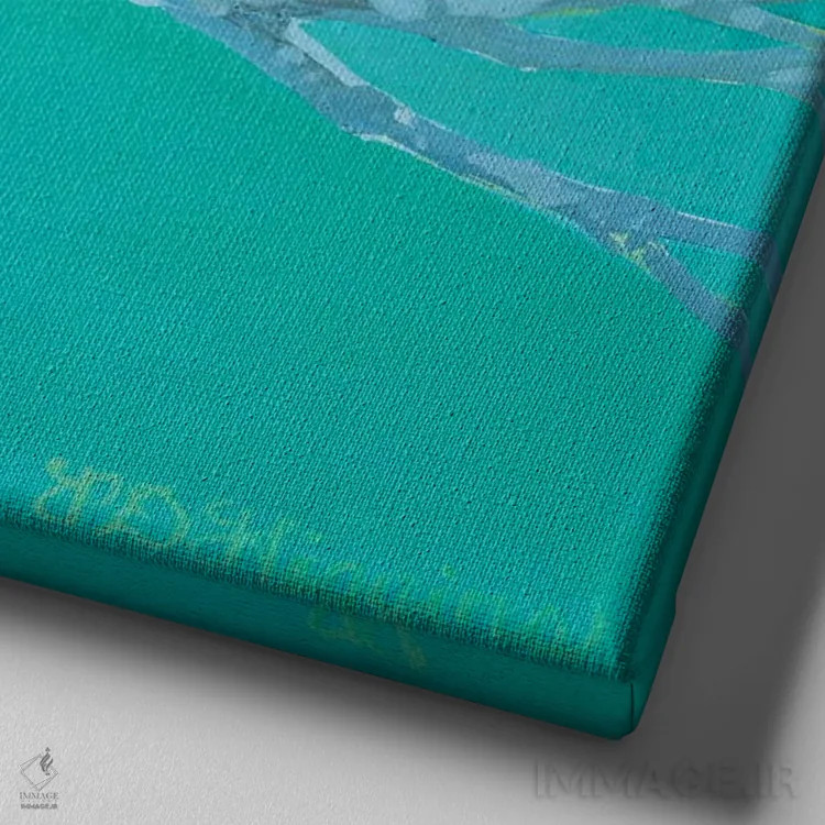 تابلو کلاغ توس اثر دریک هیگینز - نمای نزدیک بافت بوم