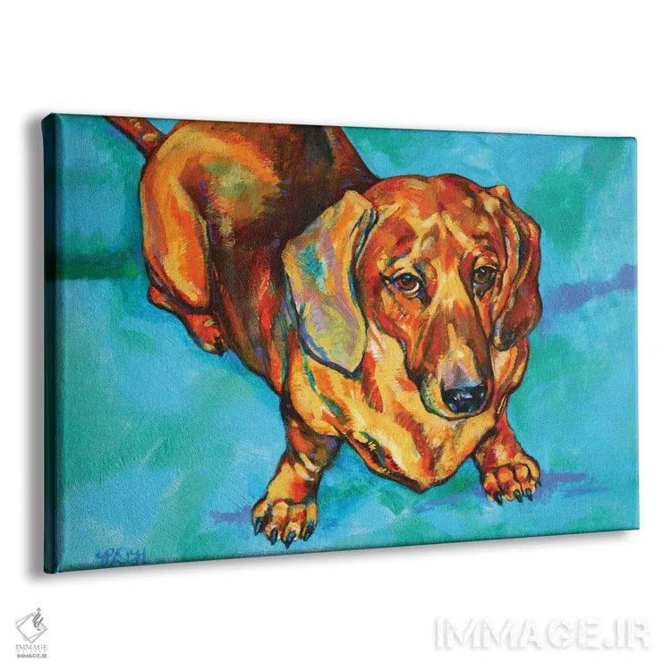 تابلو داشهوند (سگ نژاد آلمانی) اثر دریک هیگینز - نمای پرسپکتیو محصول