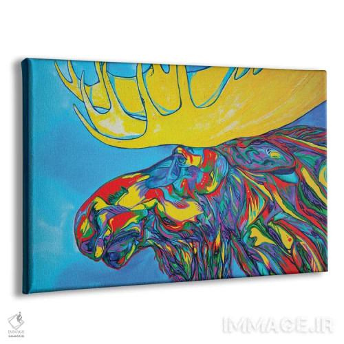 تابلو مِگاموس/گوزن شمالی عظیم اثر دریک هیگینز - نمای پرسپکتیو محصول