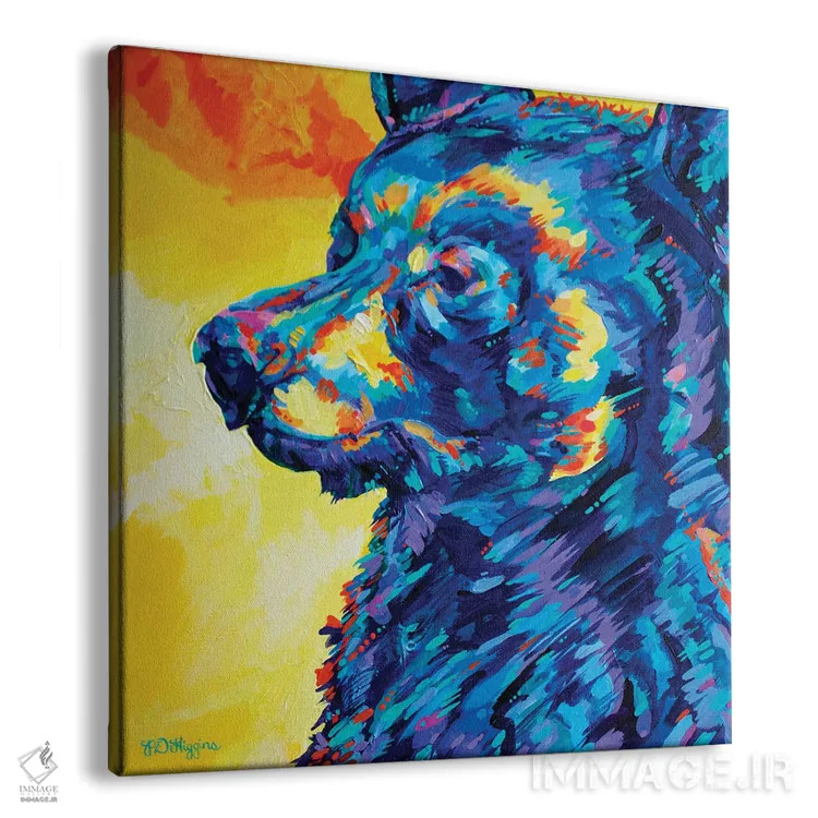 تابلو خرس دریاچه نیتا اثر دریک هیگینز - نمای پرسپکتیو محصول