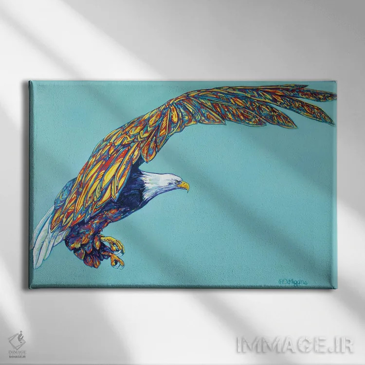 تابلو پرواز عقاب اثر دریک هیگینز - نمای روبهرو روی دیوار
