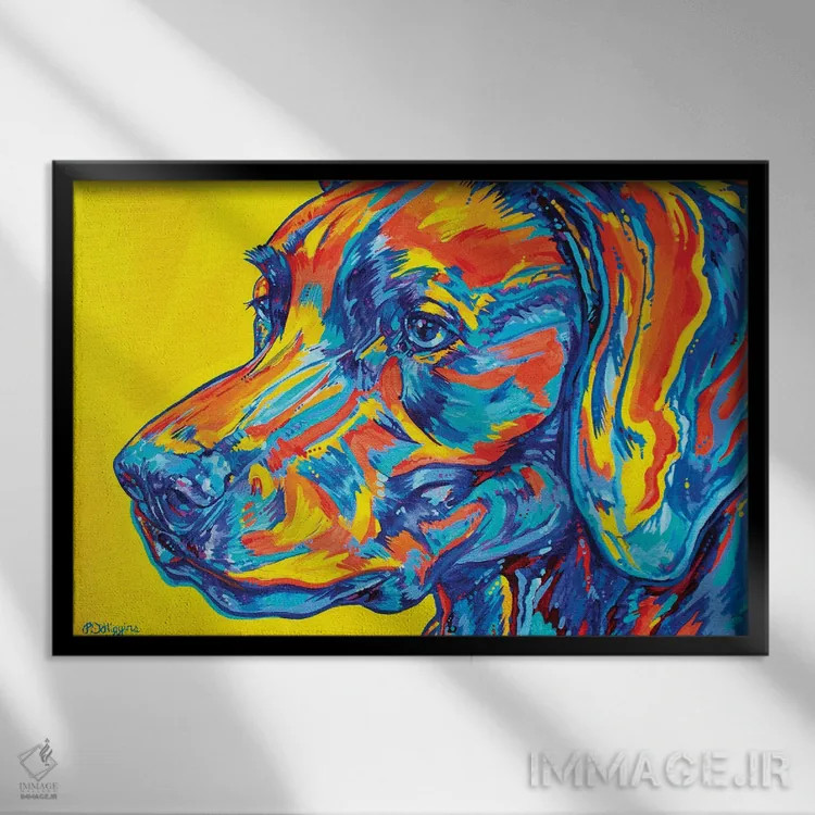 تابلو دوست وفادار اثر دریک هیگینز - نمای قابدار مشکی