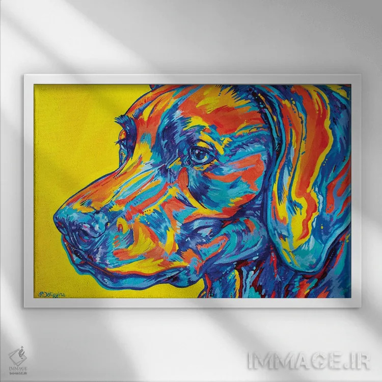 تابلو دوست وفادار اثر دریک هیگینز - نمای قابدار سفید