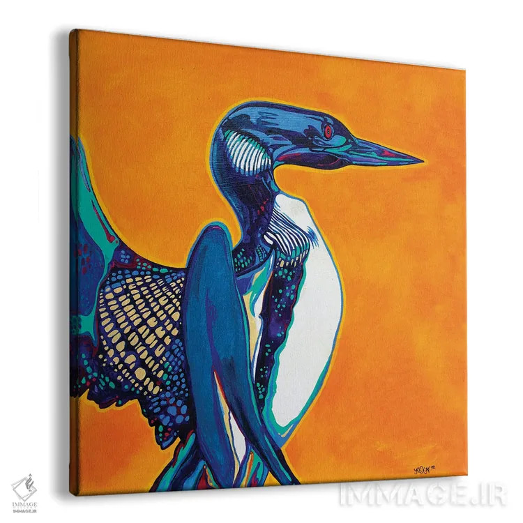 تابلو لوئن (پرنده آبی) اثر دریک هیگینز - نمای پرسپکتیو محصول