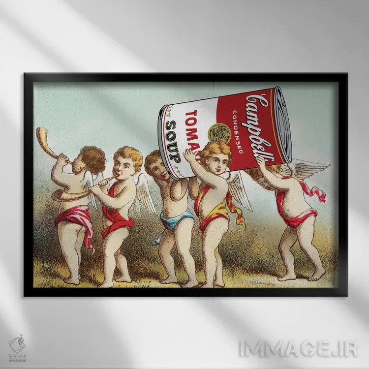 تابلو ما یک میانوعده داریم اثر دیکاتمی - نمای قابدار مشکی