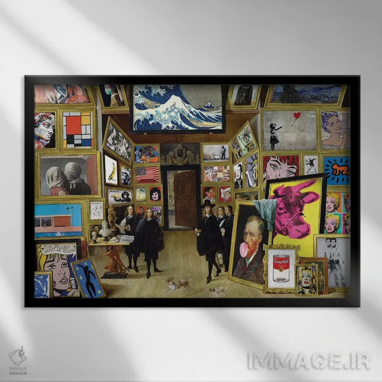 تابلو نگارخانه هنر مدرن اثر دیکاتمی - نمای قابدار مشکی