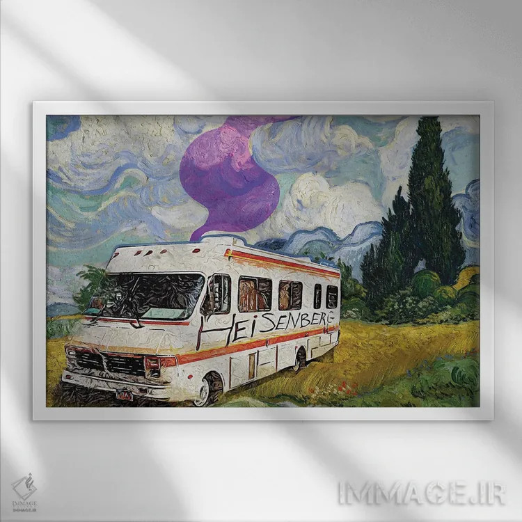 تابلو امپرسیونیست هایزنبرگ اثر دیکاتمی - نمای قابدار سفید