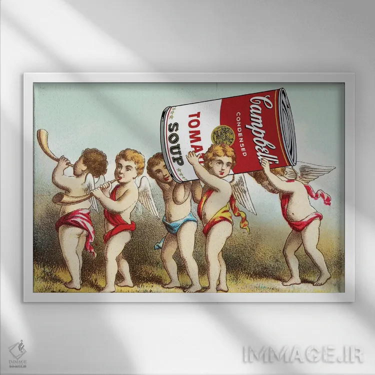 تابلو ما یک میانوعده داریم اثر دیکاتمی - نمای قابدار سفید